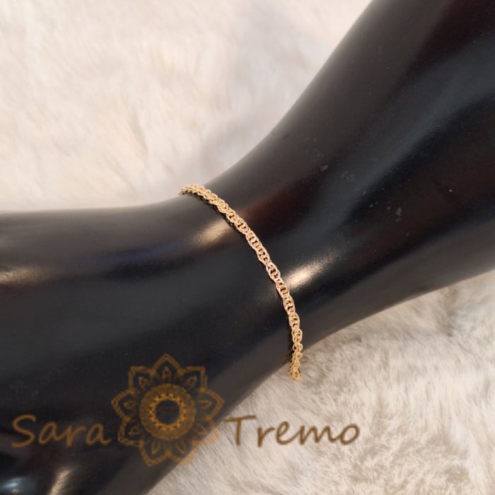 Bratara impletita placata cu aur model clasic Guadalajara - 19 cm [7]