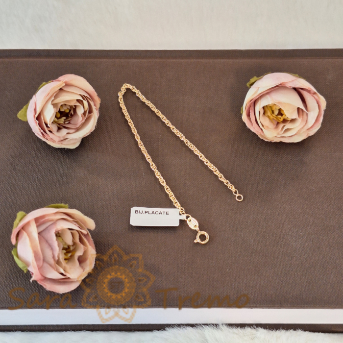 Bratara impletita placata cu aur model clasic Guadalajara - 19 cm [4]