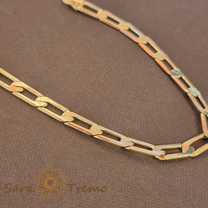 Bratara lata pentru barbati placata cu aur Cesarre - 19 cm [2]