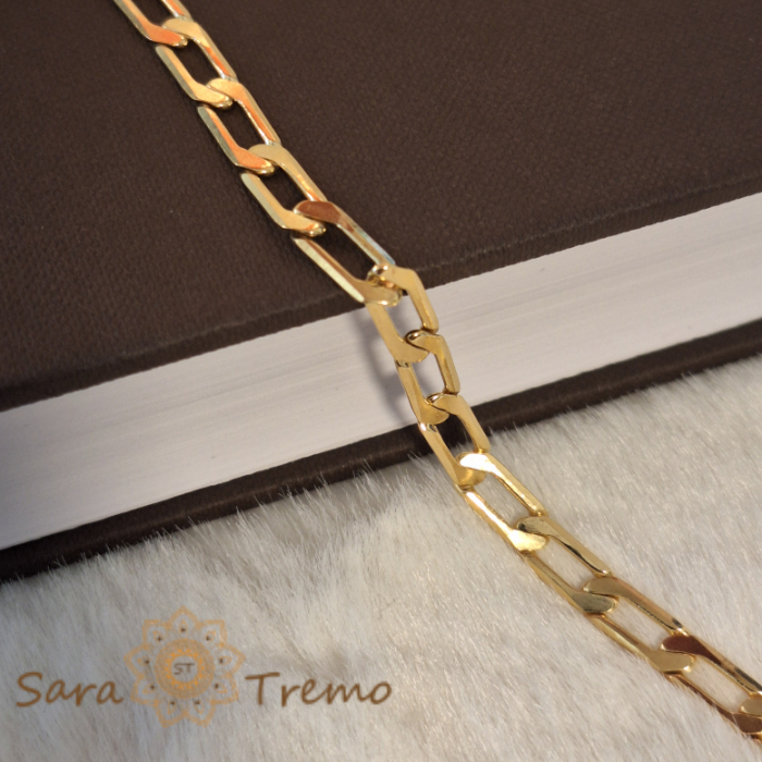 Bratara lata pentru barbati placata cu aur Cesarre - 19 cm [3]