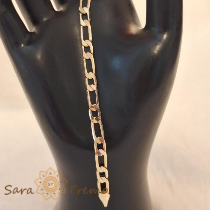 Brățară lată și masivă placată cu aur 18K, 22 cm [7]