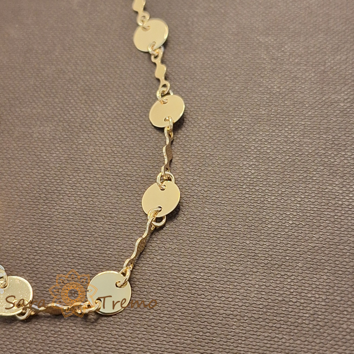 Bratara Aura – placata aur 18K, 19 cm, cu banuti, Brazilia [2]