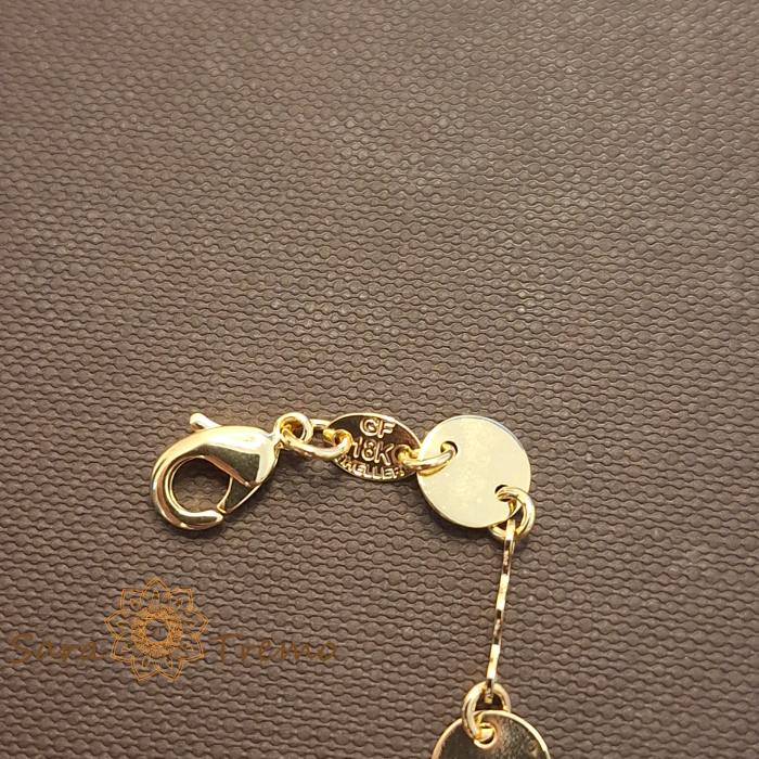 Bratara Aura – placata aur 18K, 19 cm, cu banuti, Brazilia [3]