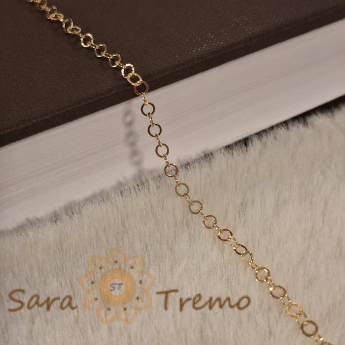 Bratara placata cu aur 18 Karate, model cu zale rotunde - 19 cm [4]