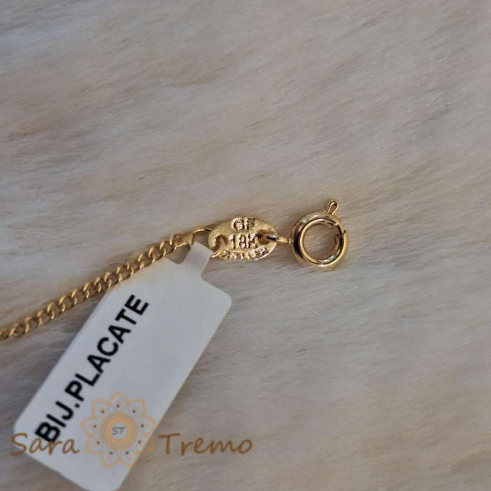 Brățară placată cu aur 18K, 18 cm, model fin și clasic [9]