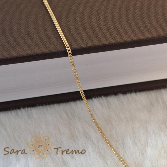 Brățară placată cu aur 18K, 18 cm, model fin și clasic [3]