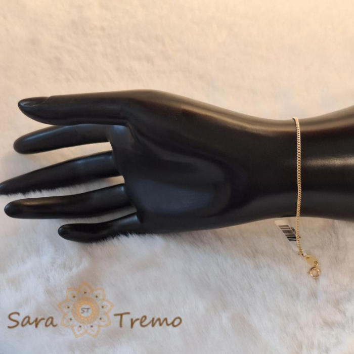Brățară placată cu aur 18K, 18 cm, model fin și clasic [2]