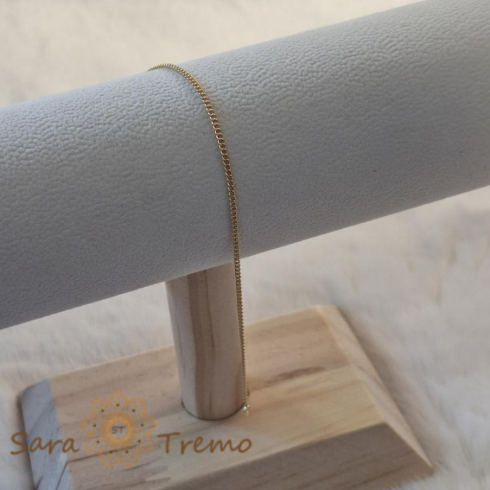 Brățară placată cu aur 18K, 18 cm, model fin și clasic [5]