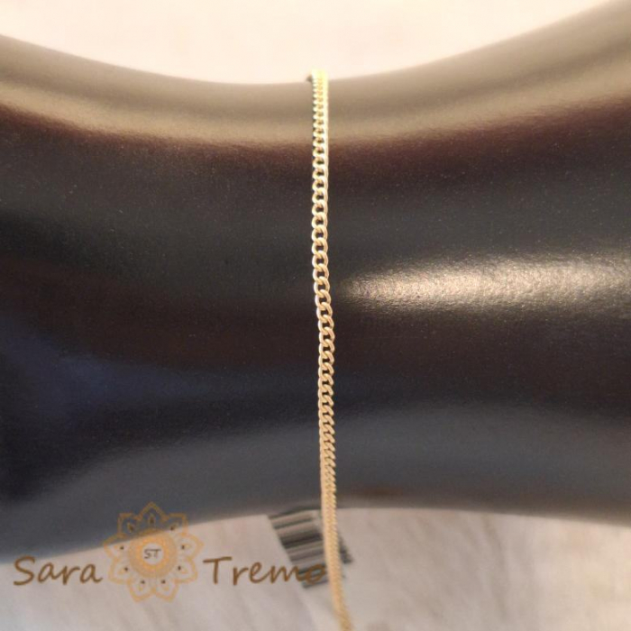 Brățară placată cu aur 18K, 18 cm, model fin și clasic [4]