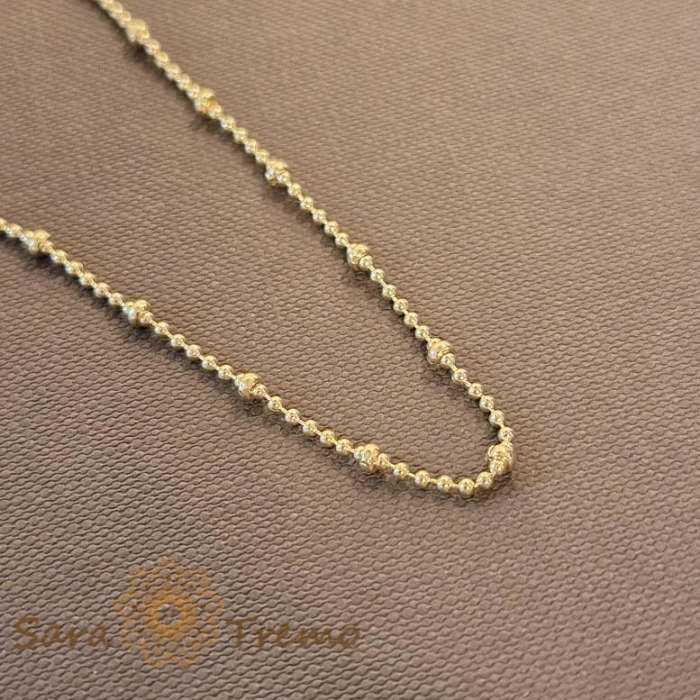 Brățară placată cu aur 18K pentru femei, model biluțe 4 cu 1, 19 cm [2]