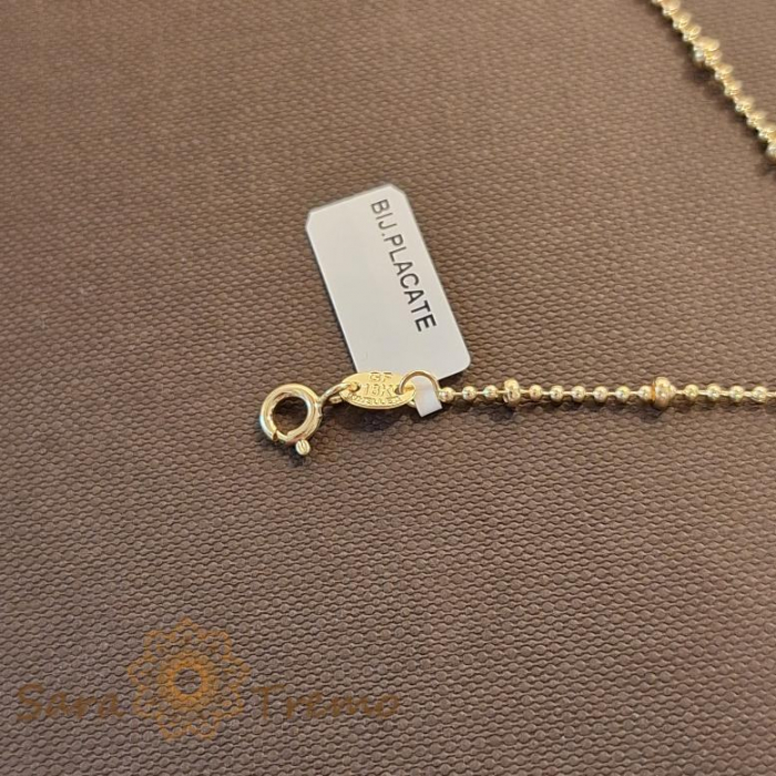 Brățară placată cu aur 18K pentru femei, model biluțe 4 cu 1, 19 cm [3]