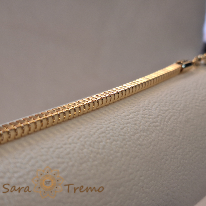 Brățară placată cu aur 18K, unisex, ultra premium, design cubic masiv [3]