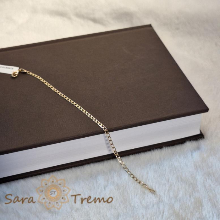 Brățară placată cu aur 18K, zale clasice, lungime 19 cm sau 21 cm [11]