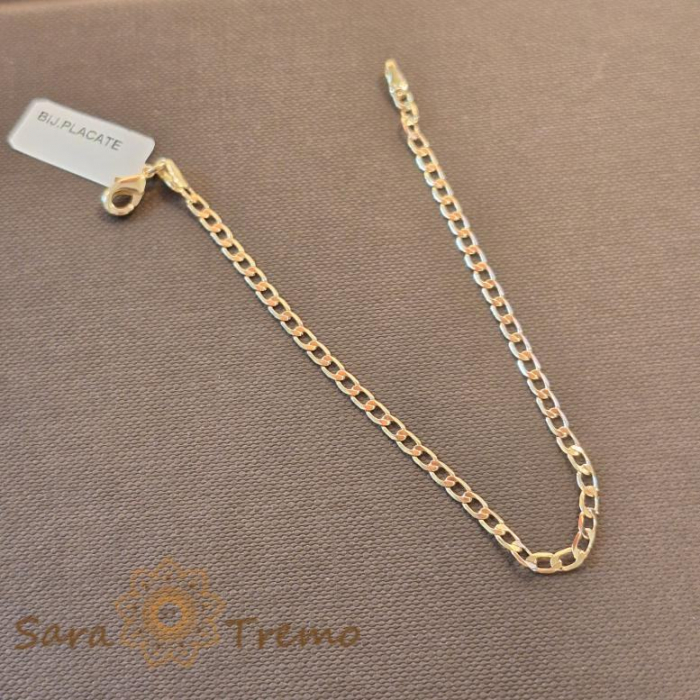 Brățară placată cu aur 18K, zale clasice, lungime 19 cm sau 21 cm [3]