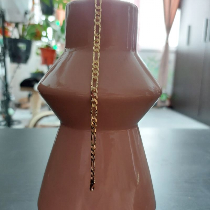 Bratara placata cu aur model 3 cu 1 cu gravuri fine Apollo - 20 cm [4]