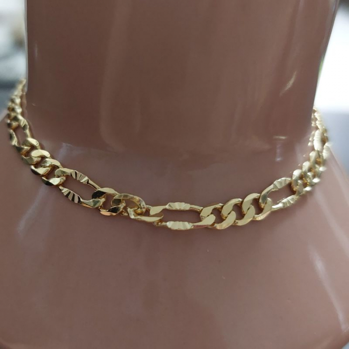 Bratara placata cu aur model 3 cu 1 cu gravuri fine Apollo - 20 cm [2]