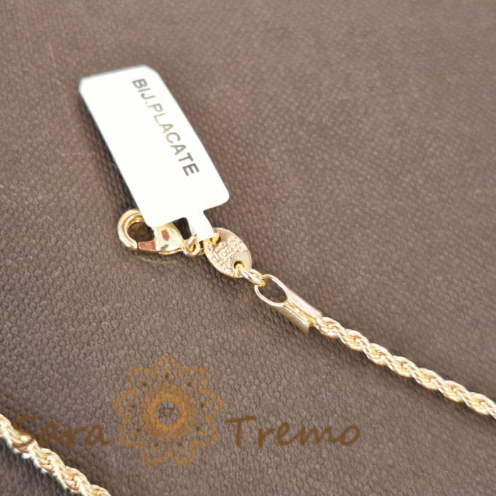 Bratara unisex placata cu aur Twist - accesoriu modern si versatil pentru el si ea [3]