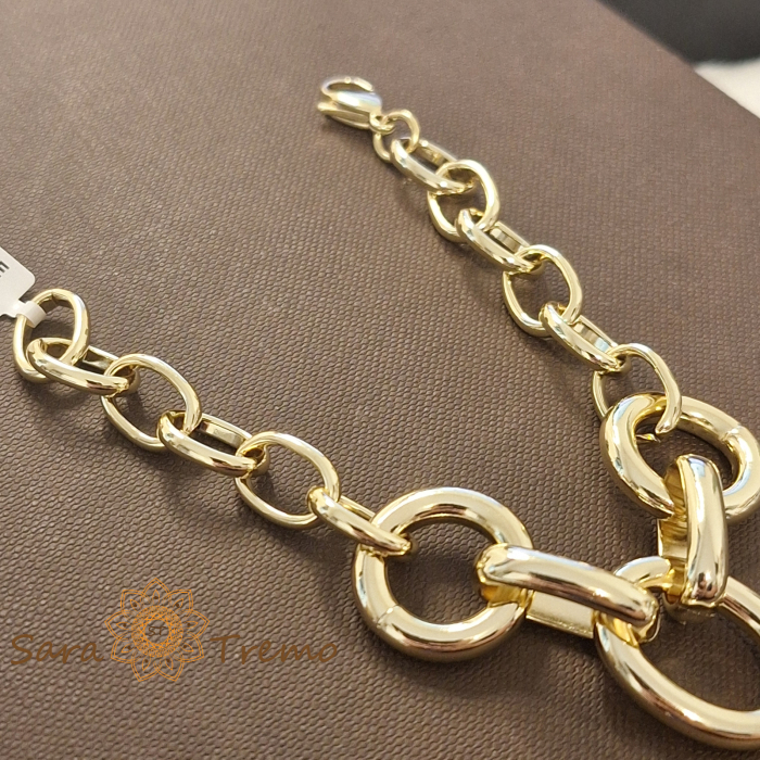 Bratara Victoria – placata aur 14K cu zale masive, reglabila 21 cm [3]