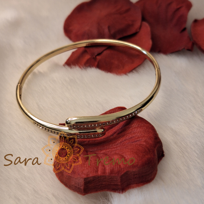 Bratara Legamantul Tacerii – crossover, placata aur 14K, cu zirconia [8]