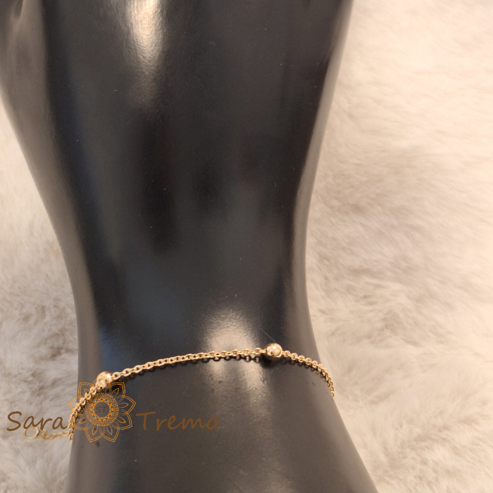 Bratara Lyria – placata aur 18K, 19 cm, cu bilute, Brazilia [5]