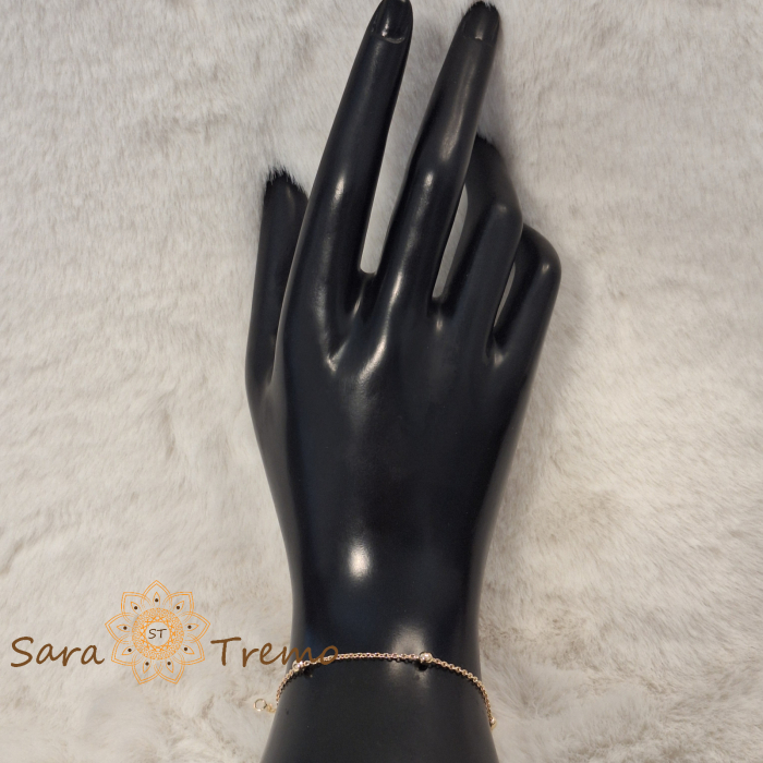 Bratara Lyria – placata aur 18K, 19 cm, cu bilute, Brazilia [4]