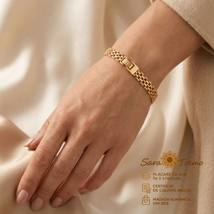 Brățară Imperial Unisex 19 cm, aur 18K Brazilia | SaraTremo [2]