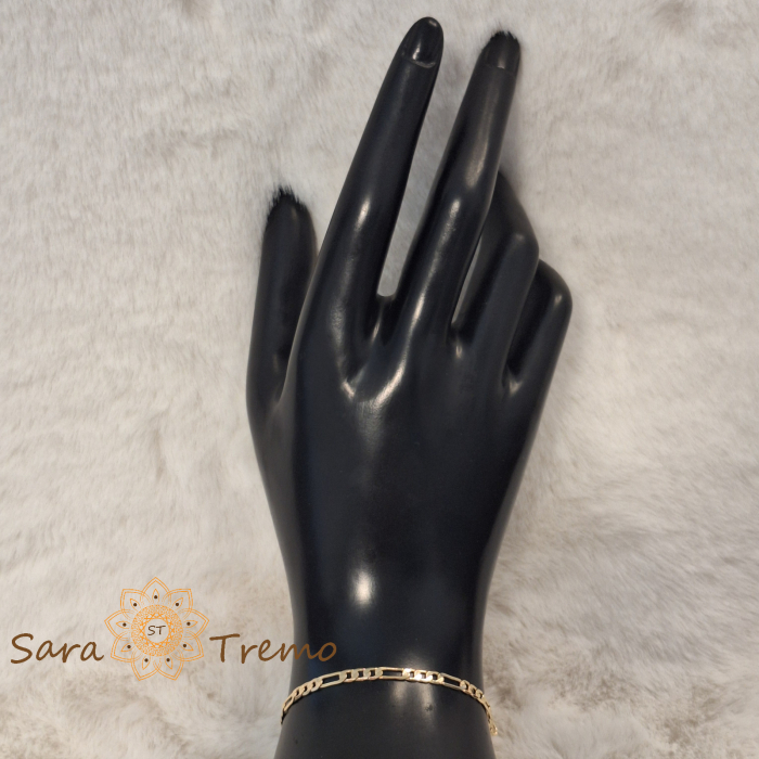 Bratara Figaro – placata aur 18K, 19 cm, Brazilia [4]