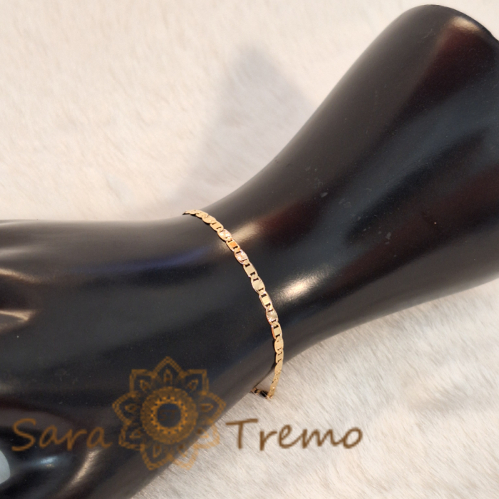 Bratara tip placute placata cu aur Ruben - 19 cm [7]