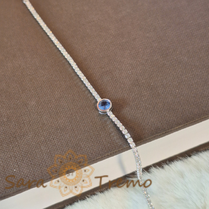 Brățară Tennis Argint 925 - Accent Bleu Central - Thai Twist [2]