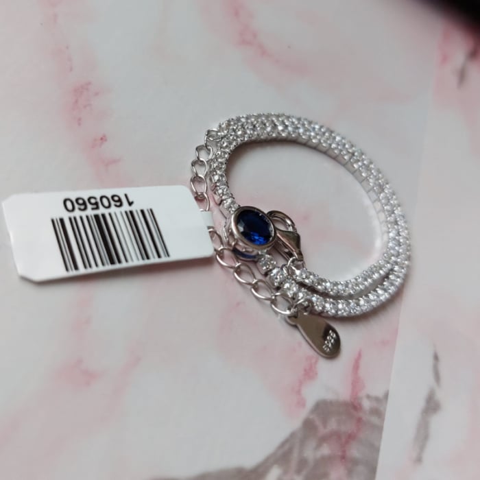 Brățară Tennis Argint 925 - Accent Bleumarin Central - Thai Ocean [3]