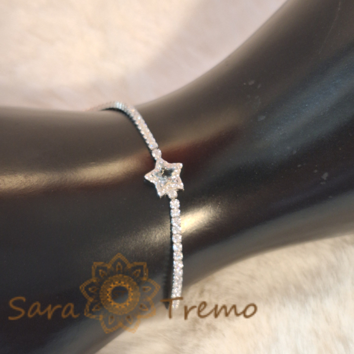 Brățară Tennis Argint 925 - Cristal Stea Bleu - Thai Star [5]