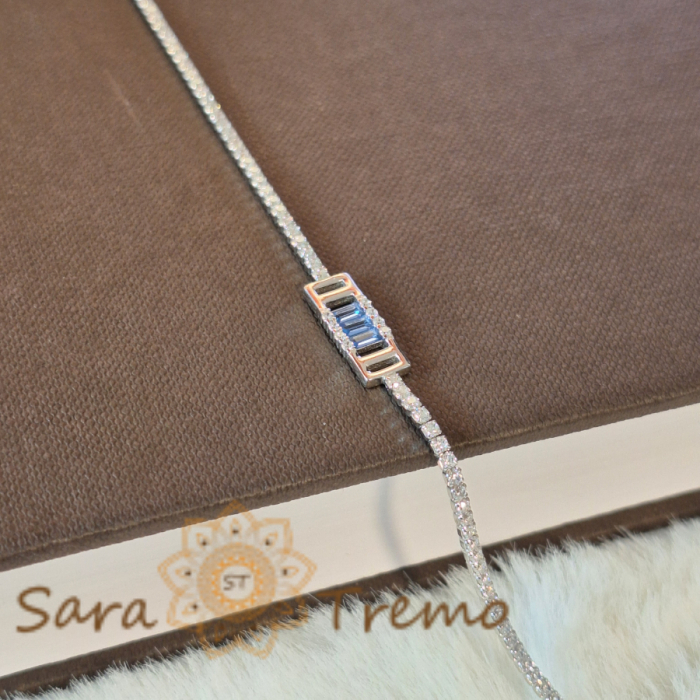 Brățară Tennis Argint 925 - Zirconia Bleu - Thai Sky [2]