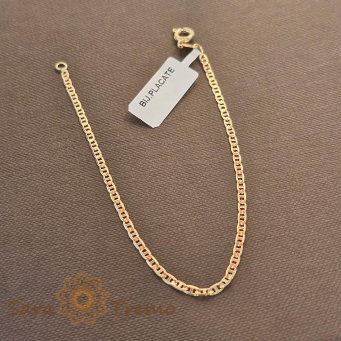 Brățară unisex placată cu aur 18K, 18 cm [1]