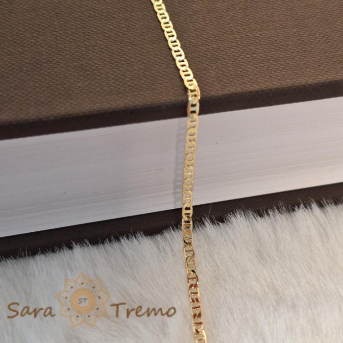 Brățară unisex placată cu aur 18K, 18 cm [7]