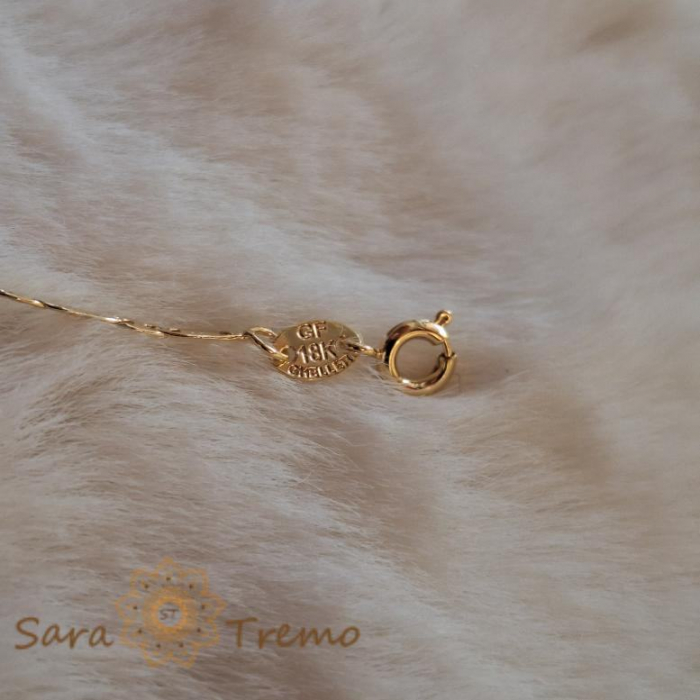 Brățară unisex placată cu aur 18K, 18 cm, plăcuțe 1-cu-1 [4]