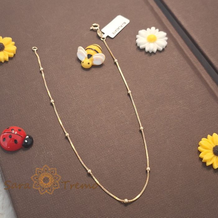 Brățara de gleznă „Solea” – strălucire fină în pași de aur [3]