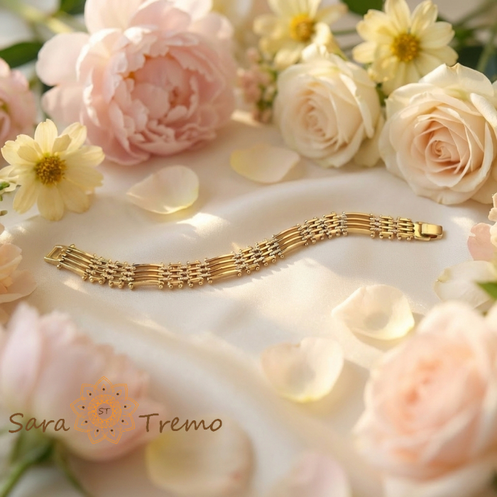 Bratara Orchestra Regala – Bratara placata cu aur 14K cu cristale zirconia [2]