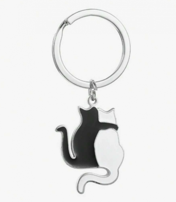 Breloc pisici stil japonez – Design Ying-Yang [2]