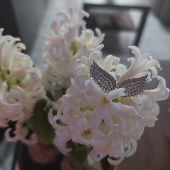 Brosa luxury din argint Wings [6]