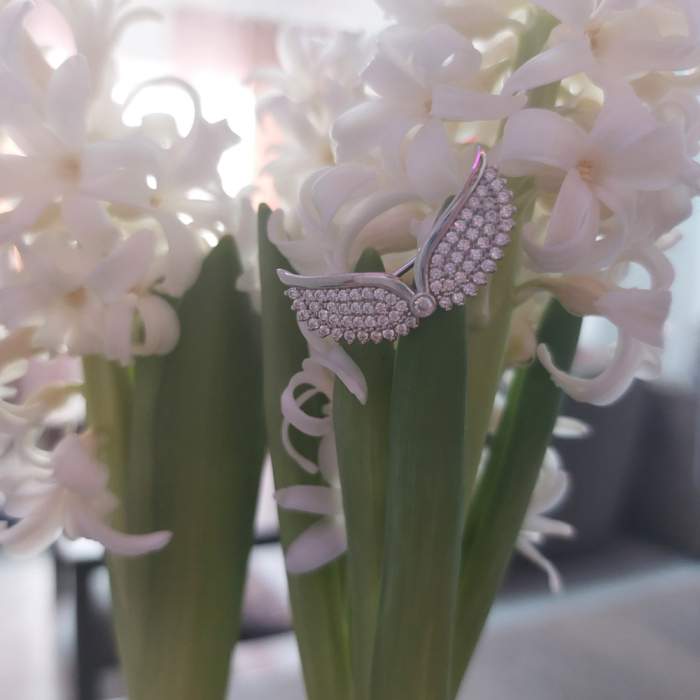 Brosa luxury din argint Wings [5]