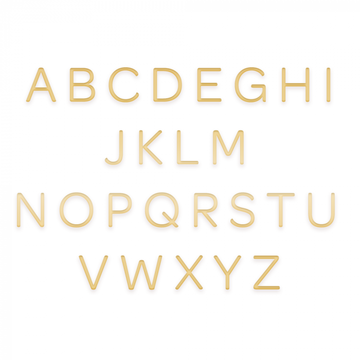 Caracter - Cercei personalizati cu tija si litera din argint 925 placat cu aur galben 24K [2]