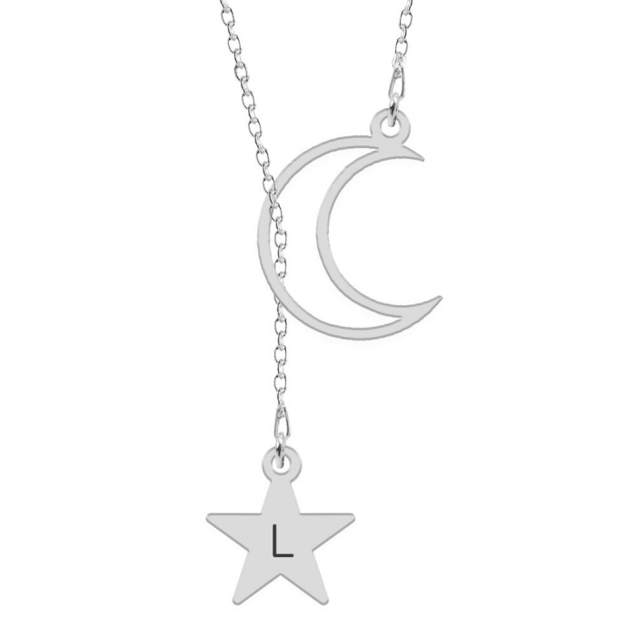 Celesta - Colier din argint personalizat - Semiluna si steluta [2]