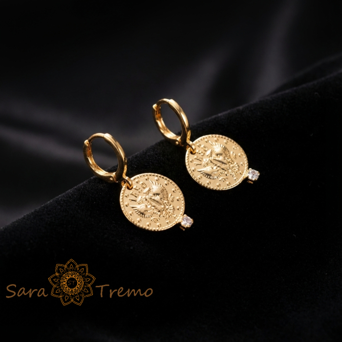 Cercei Sigiliul Destinului – Cercei cu Banut placati 18K Brazilia [2]