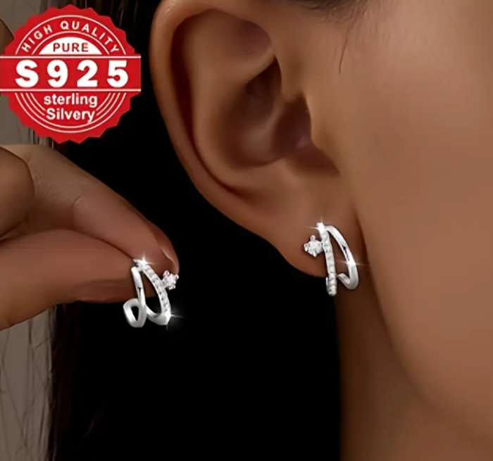 Cercei Argint 925 „Regina Luminii” – design elegant cu cristale zirconia [1]