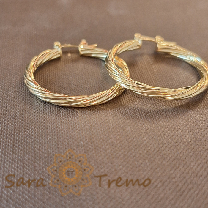 Cercei împletiți 3 cm – Design elegant cu împletitură deosebită [3]