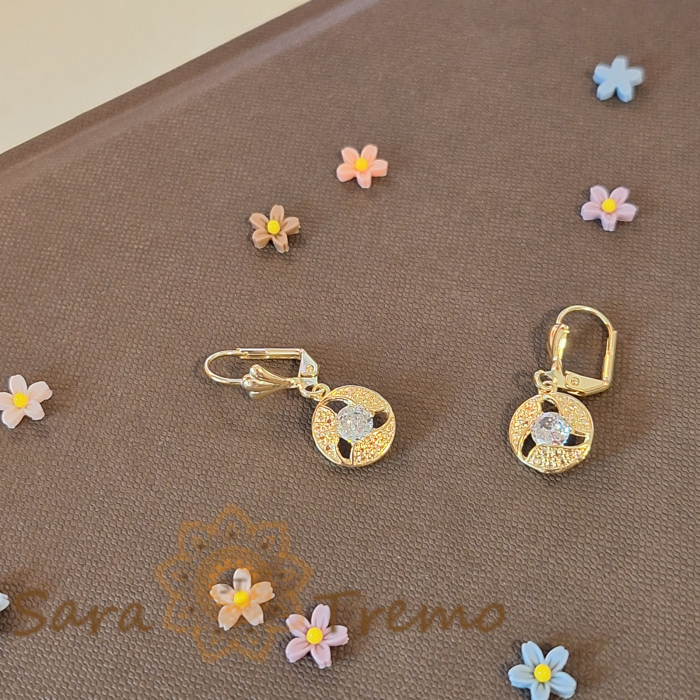 Cercei model nou cu design decupat și cristal zirconia alb, 2.5 cm [3]