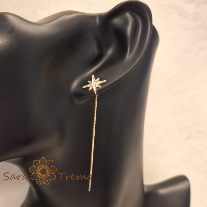 Cercei Starlight – 6 cm placati aur 18K Brazilia [5]