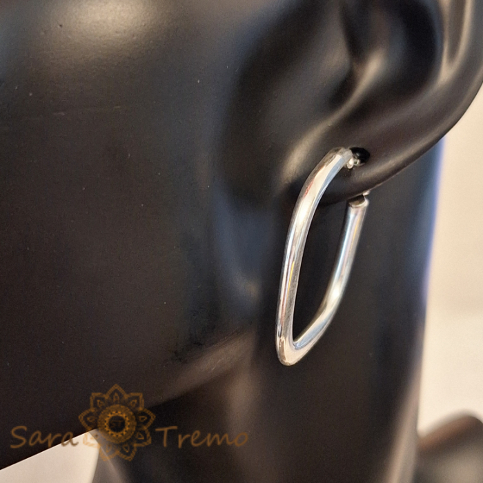 Cercei din argint Romb - Bijuterie stilată cu lungime de 3,5 cm [6]