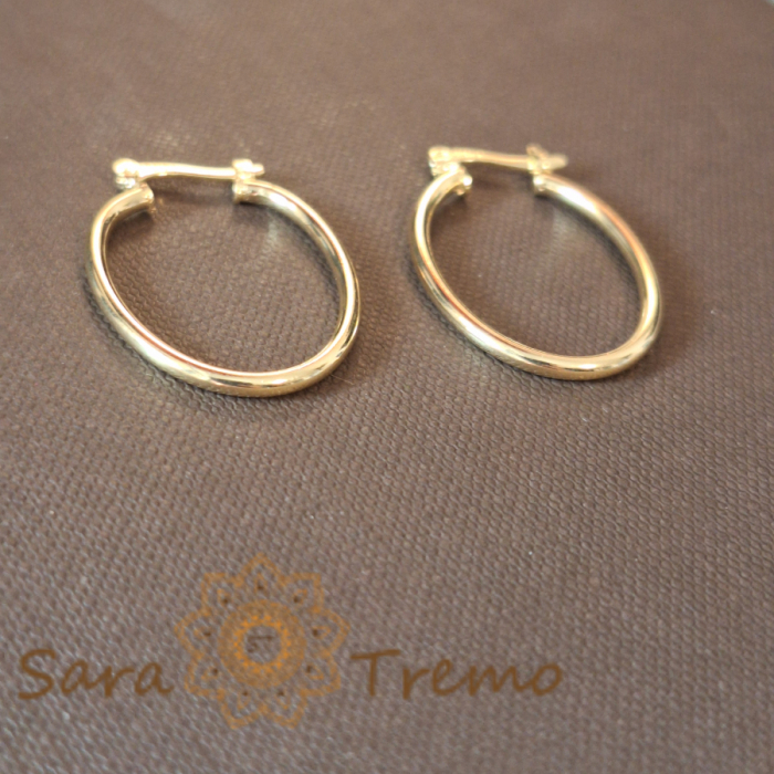 Cercei ovali finuți 3 cm cu ștanță – Eleganță delicată și calitate superioară [4]