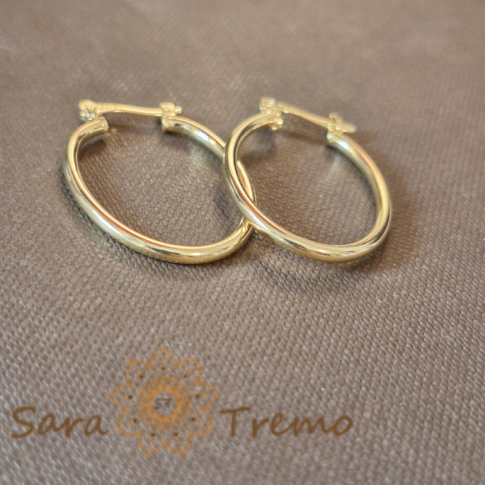 Cercei ovali finuți 3 cm cu ștanță – Eleganță delicată și calitate superioară [2]